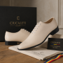 pantofi barbati eleganti bej din piele naturala dintr-o bucata cu siret GKR51TSB